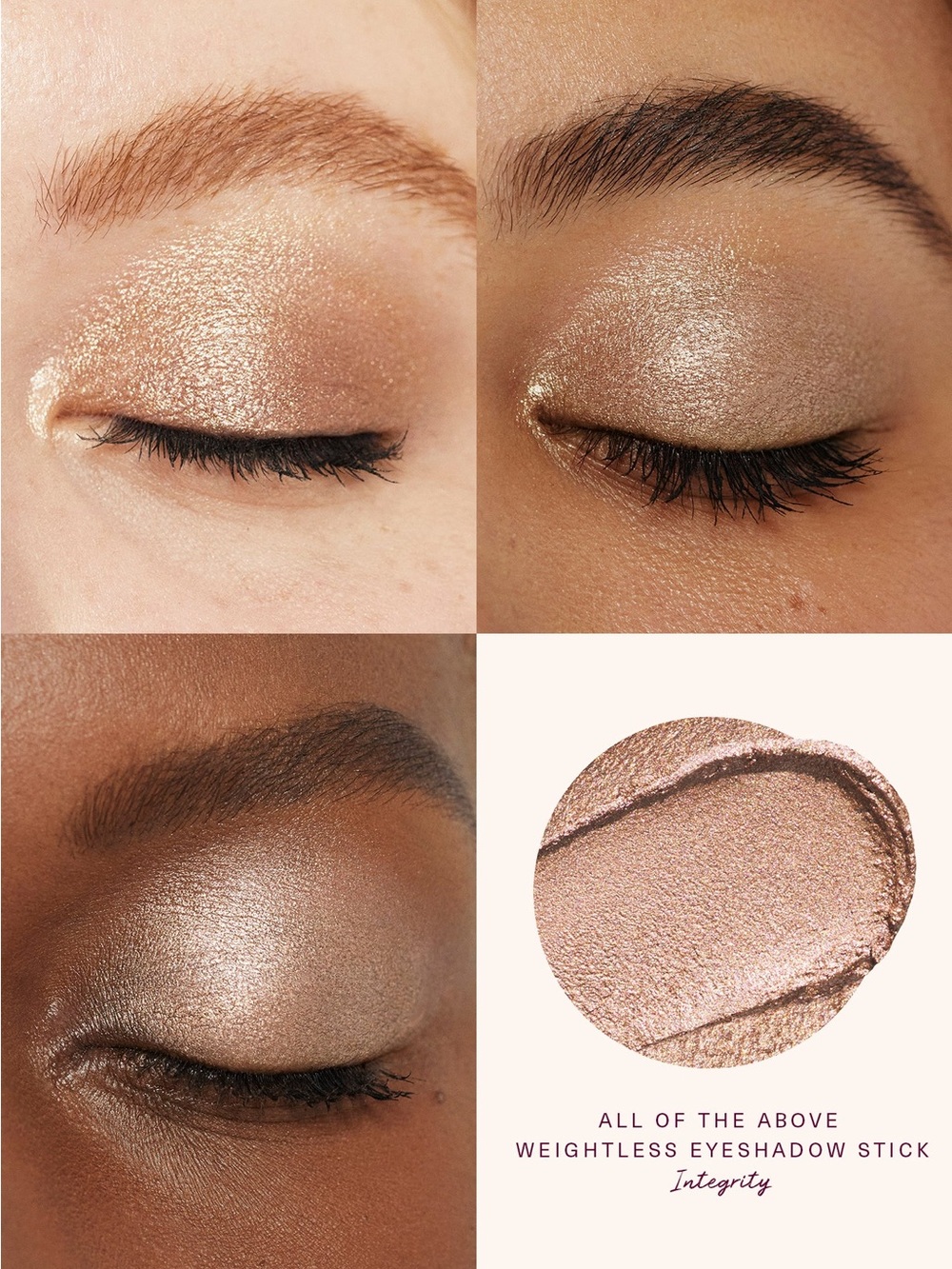 Rare Beauty Integrity All of the Above Weightless Eyeshadow Stick- champagne